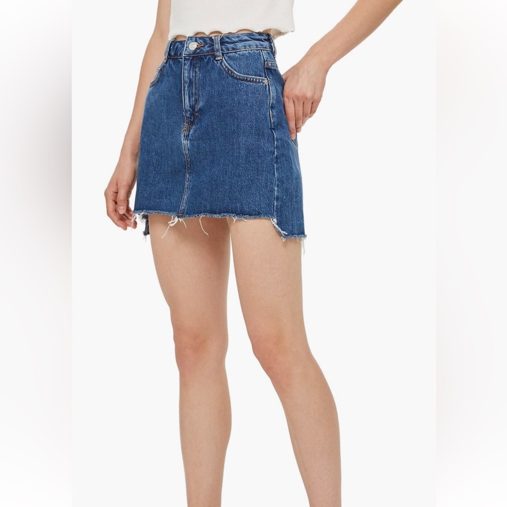 TOPSHOP Step Hem Denim Skirt SIZE US 6 NWT Westerncore Cowgirlcore Westernwear